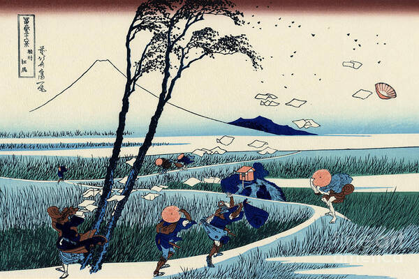 Hokusai Poster featuring the painting Ejiri in the Suruga province by Hokusai