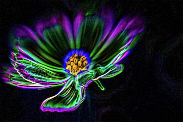 Daisy Poster featuring the digital art Electric Daisy by Scott Campbell