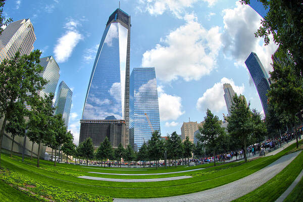 Freedom Tower Poster featuring the photograph Emerging Stronger by Mitch Cat