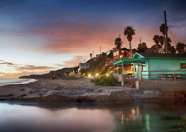 Crystal Cove Poster featuring the photograph Evening Reflections, Crystal Cove by Cliff Wassmann