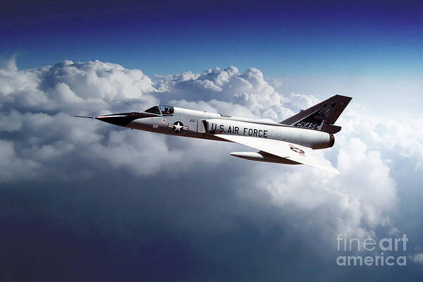 F-106 Poster featuring the digital art F-106A Delta Dart by Airpower Art