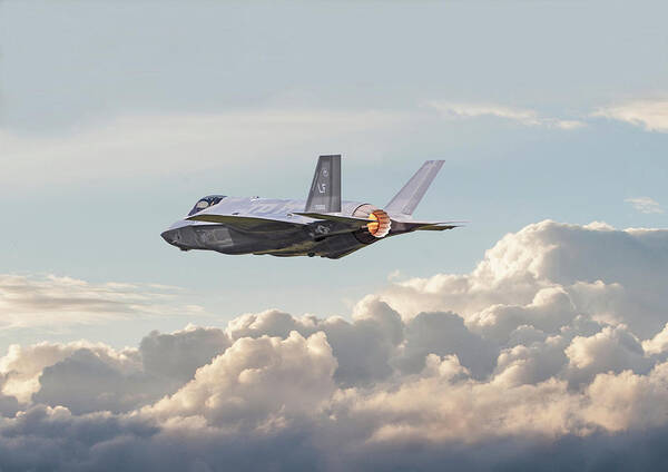 Aircraft Poster featuring the photograph F35 - Into the Future by Pat Speirs