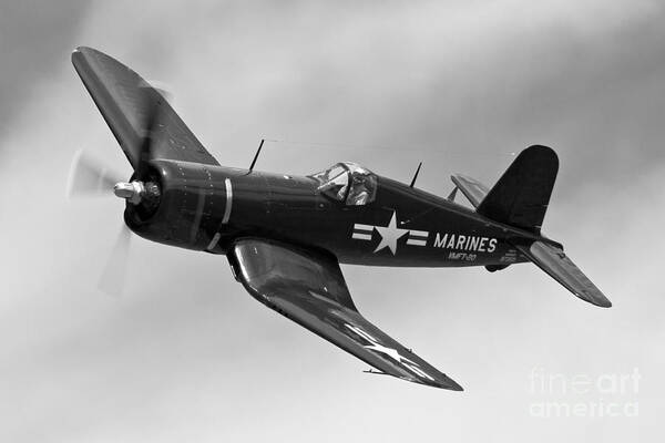 Airplane Poster featuring the photograph F4U Corsair by Rick Pisio