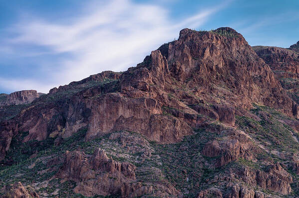 Superstition Mountains Poster featuring the photograph Face of Superstitions 1 by Greg Nyquist
