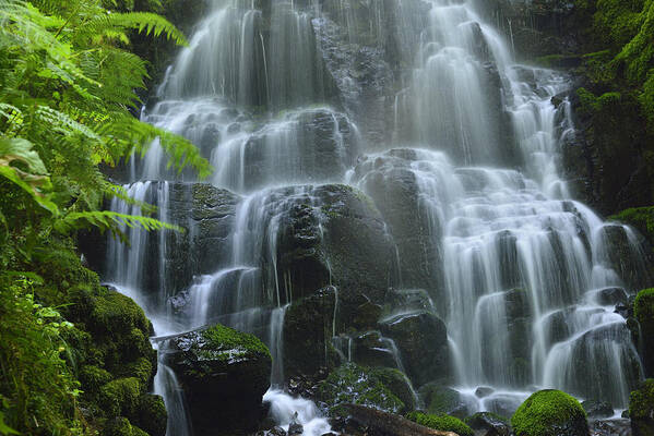 Columbia River Poster featuring the photograph Fairy Falls by Walt Sterneman