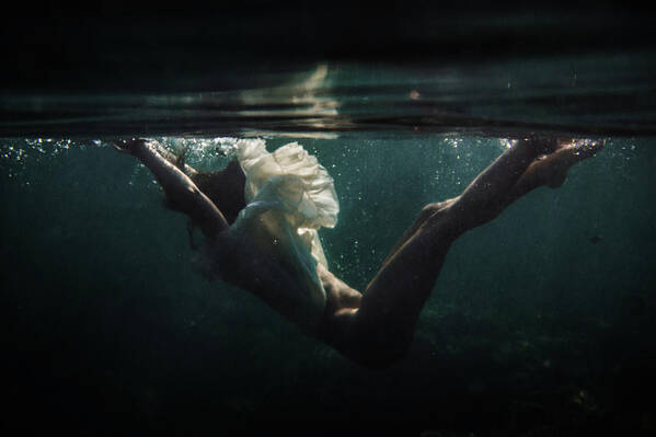 Mermaid Poster featuring the photograph Falling Down by Gemma Silvestre