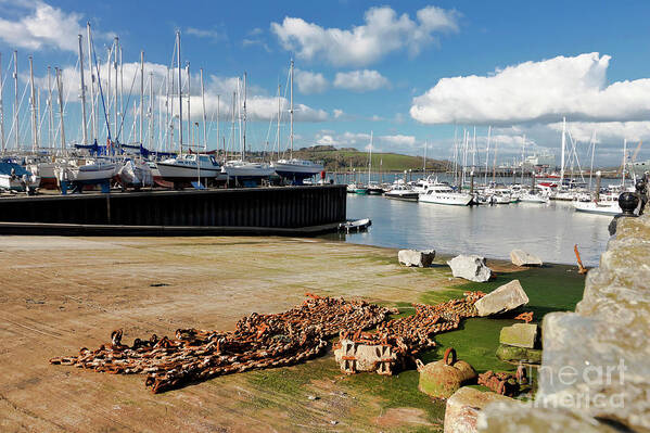 Slipway Poster featuring the photograph Falmouth Haven Slipway by Terri Waters