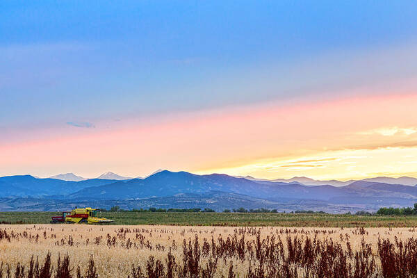 Tractor Poster featuring the photograph Farmers Sunset by James BO Insogna