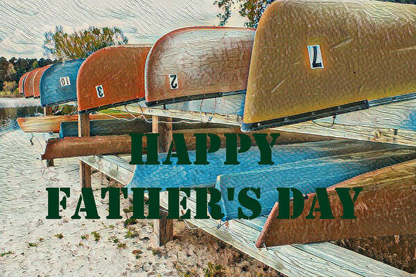 Happy Father's Day Poster featuring the photograph Father's Day Card by Selena Lorraine