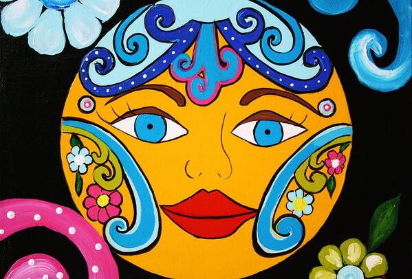 Talavera Sun Poster featuring the painting Feeling Groovy by Melinda Etzold