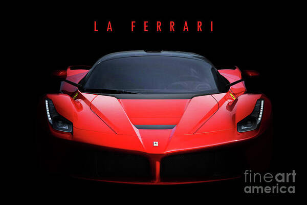 Ferrari Poster featuring the digital art Ferrari LaFerrari by Airpower Art