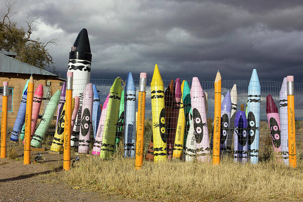 Public Art Poster featuring the digital art Festival Of The Crayons by Becky Titus