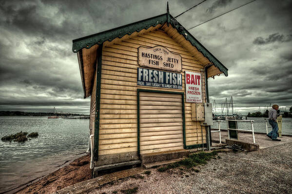 Hastings Poster featuring the photograph Fish Shed by Wayne Sherriff