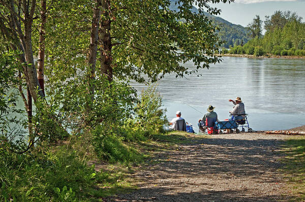 Eklutna Tailrace Poster featuring the photograph Fish Tale by Cathy Mahnke