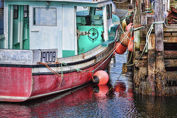 Fishing Boat Poster featuring the photograph Fishing boat at Peggy's Cove by Tatiana Travelways