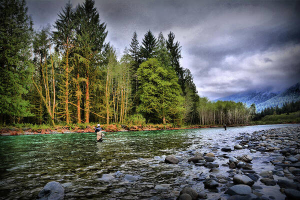  Poster featuring the photograph Fishing the Run by Jason Brooks