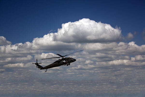 Uh-60 Poster featuring the photograph Five Miles High and Rising by Kevin Sherf
