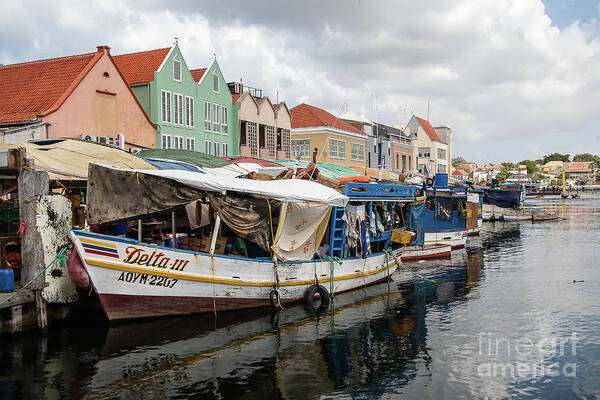 Curacao Poster featuring the photograph Floating Market by Kathy Strauss