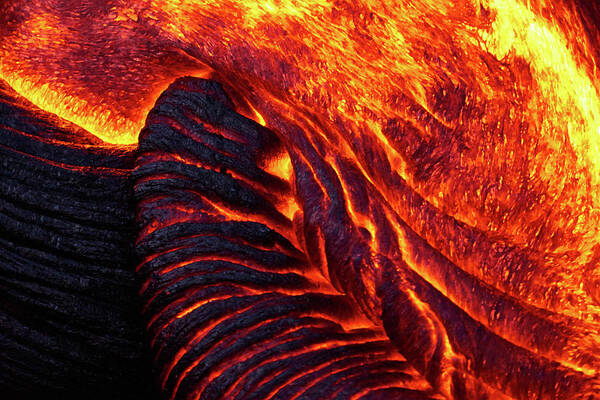 Hawaii Poster featuring the photograph Folding Lava by Christopher Johnson