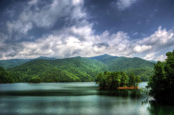 Western North Carolina Poster featuring the photograph Fontana Lake Lighter by Greg and Chrystal Mimbs