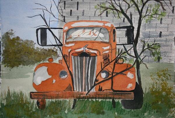 Truck Poster featuring the painting Forgotten by Michele Turney
