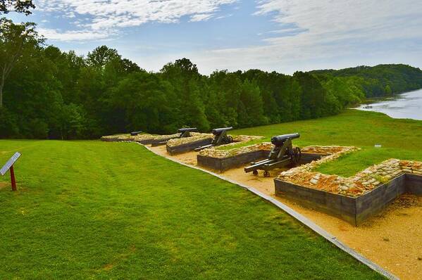 Fort Defiance Poster featuring the photograph Fort Defiance Civil War Cannons by Stacie Siemsen