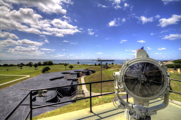 Fort Poster featuring the photograph Fort Moultrie Signal Light by Dustin K Ryan