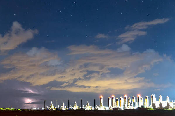 Storm Poster featuring the photograph Fracking Lightning Storm by James BO Insogna