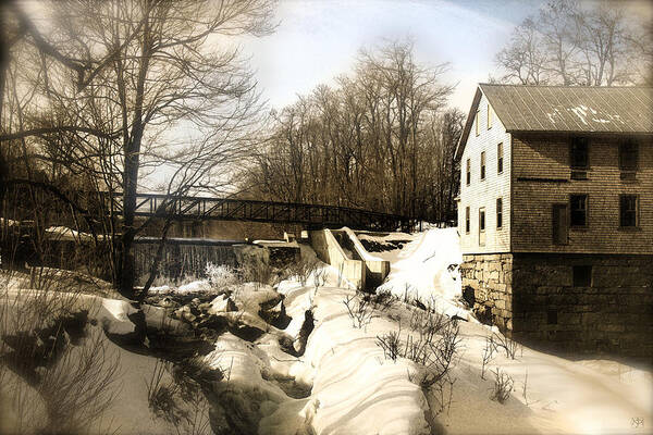 Mill Poster featuring the photograph Freedom Mill Stream by John Meader