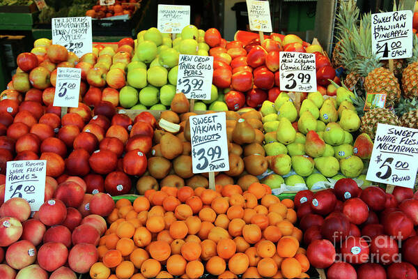 Pike Place Market Poster featuring the photograph Fruits 2397 by Jack Schultz
