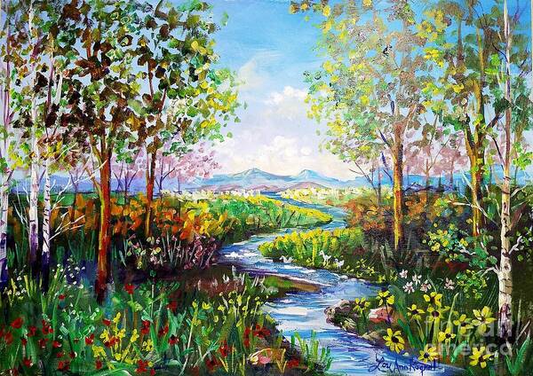 Landscape Poster featuring the painting Garden of Eden by Lou Ann Bagnall