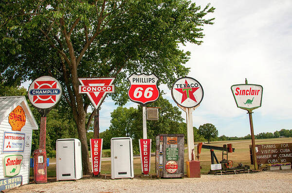 Missouri Poster featuring the photograph Gas Signage by Steve Stuller