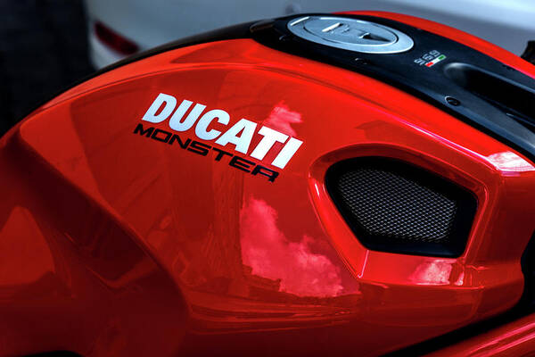 Gas Tank Ducati Monster Poster featuring the photograph Gas Tank Ducati Monster by Xavier Cardell