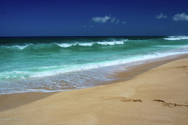North Shore Beach Poster featuring the photograph Gentle Waves, North Shore, Hawaii by Aashish Vaidya