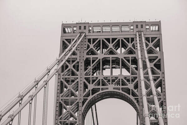 Architecture Poster featuring the photograph George Washington bridge by Claudia M Photography