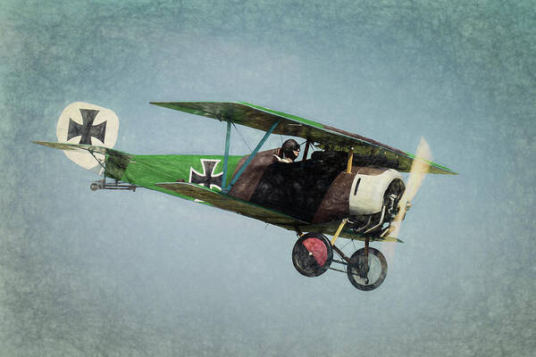 Biplane Poster featuring the photograph German Fighter by James Barber