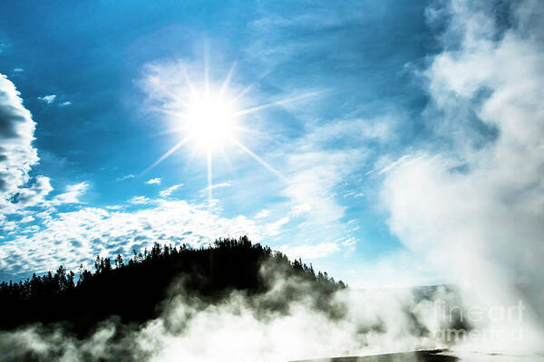 Yellowstone National Park Poster featuring the photograph Geysers at Yellowstone by Ben Graham
