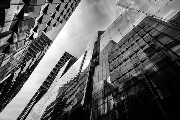 Glass Poster featuring the photograph Glass Business Window Building Abstract London by John Williams