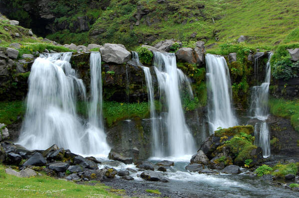 Waterfalls Poster featuring the photograph Gluggafoss by Marilynne Bull