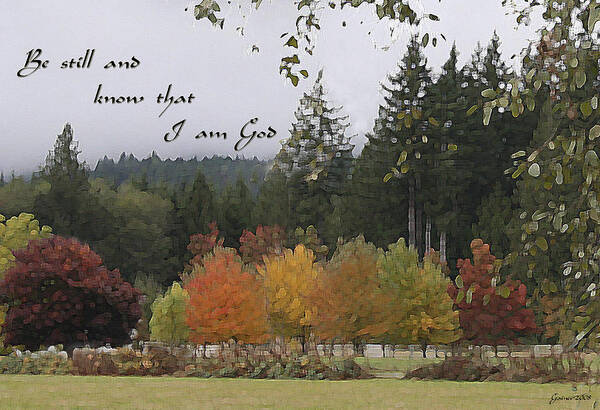 Fall Poster featuring the painting Gods Autumn Masterpiece by Mary Gaines