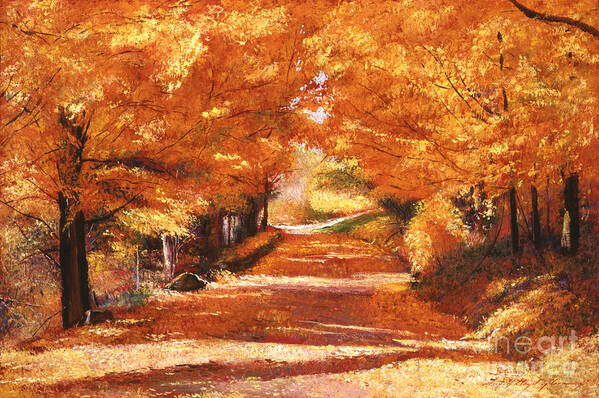 Autumn Poster featuring the painting Golden Autumn by David Lloyd Glover