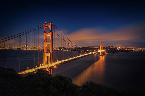 Alkatraz Poster featuring the photograph Golden Gate by Edgars Erglis