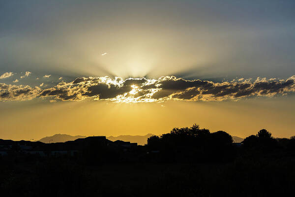 Sunset Poster featuring the photograph Golden Lining by Douglas Killourie