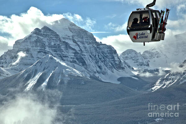 Lake Louise Poster featuring the photograph Hanging Above The Canadian Rockies by Adam Jewell
