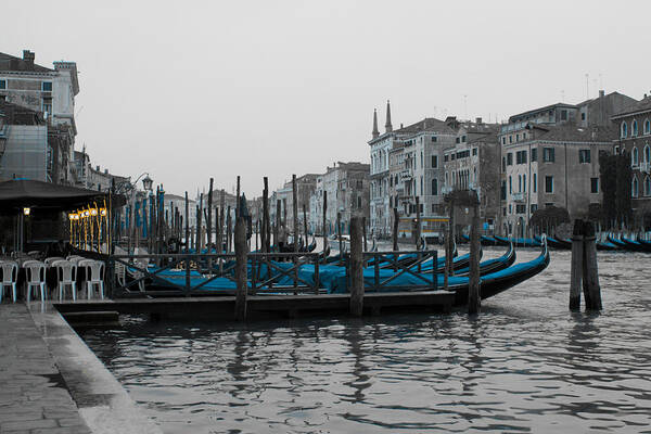 Venice Poster featuring the photograph Gondolas on Grand Canal in Venice by Michael Henderson