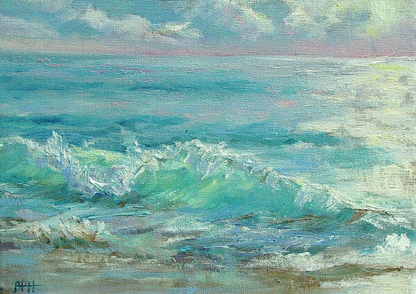 Ocean Poster featuring the painting Good Morning Surf by Barbara Hageman