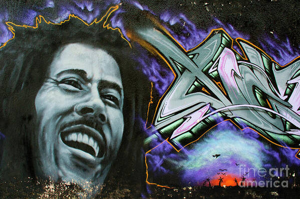 Marley Poster featuring the photograph Graffiti Magic by Bob Christopher