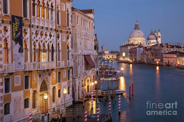 Venice Poster featuring the photograph Grand Canal Twilight by Brian Jannsen