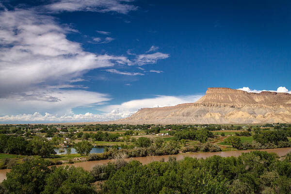 Colorado Poster featuring the photograph Grand Valley and Colorado River by Teri Virbickis