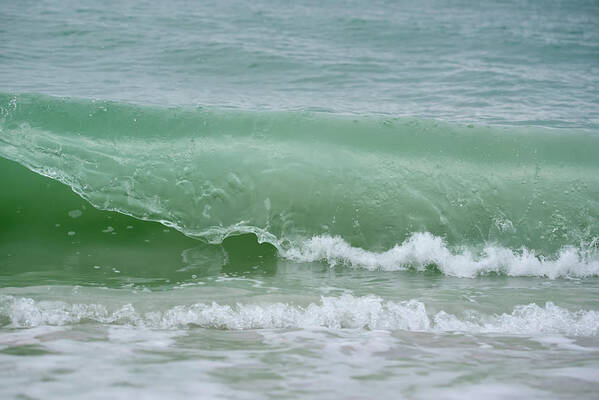 Wave Poster featuring the photograph Green Wave by Artful Imagery
